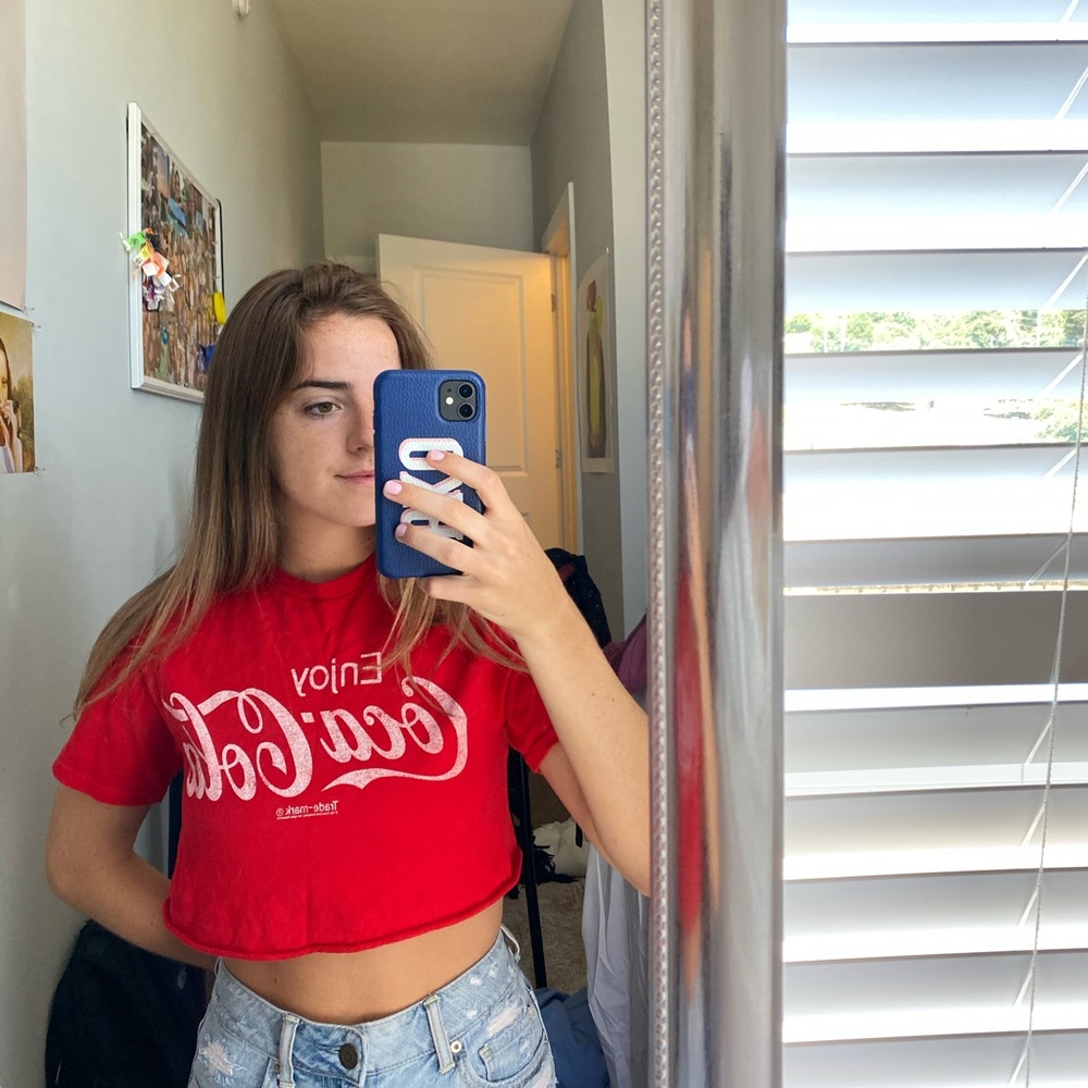 Urban outfitters cropped coke top